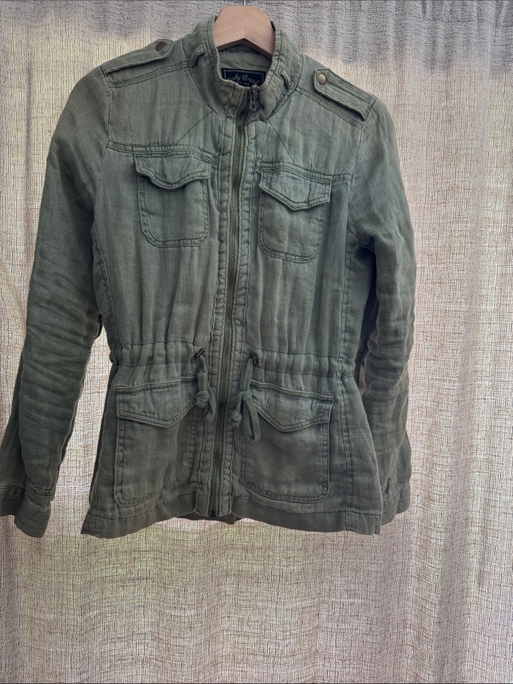 Lucky Brand Military-Style Olive Utility Jacket